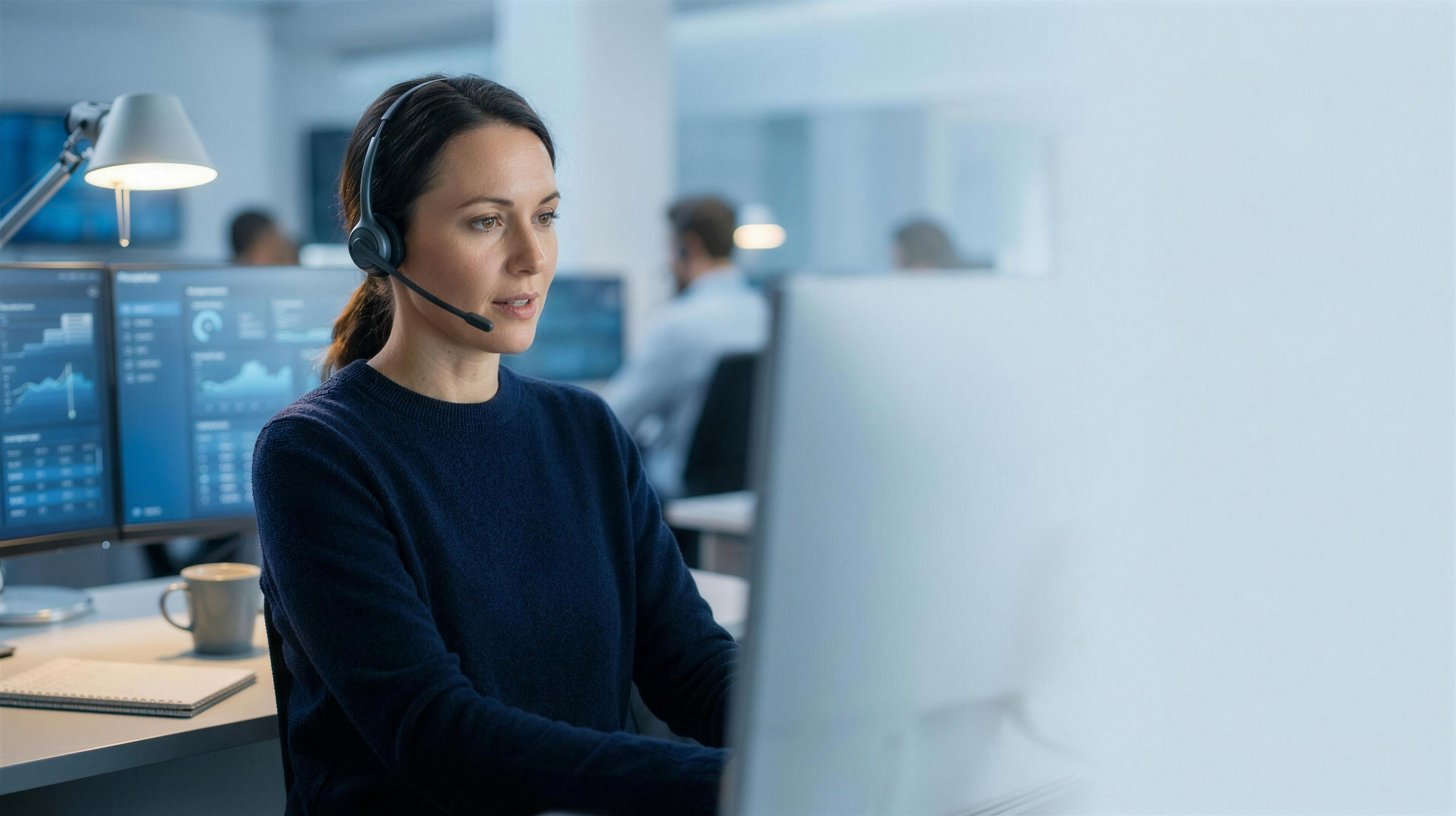 A professional monitoring agent at the North-America care center